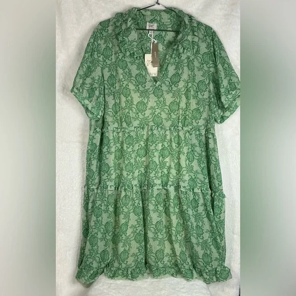 J. Crew Green Lace Midi Dress - Picture 4 of 8